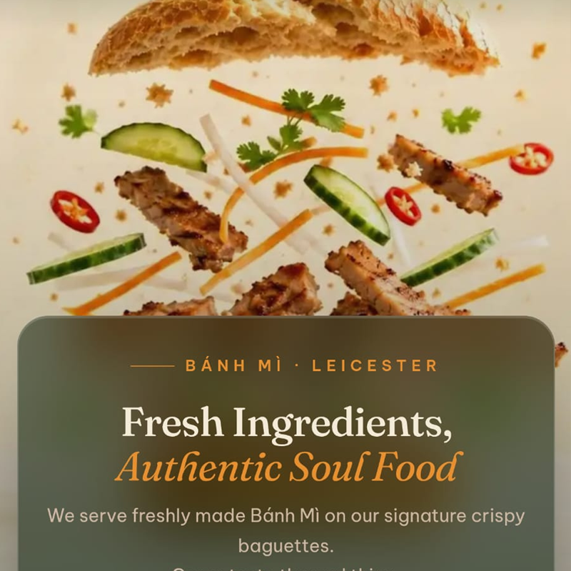 Restaurant Web Design portfolio example